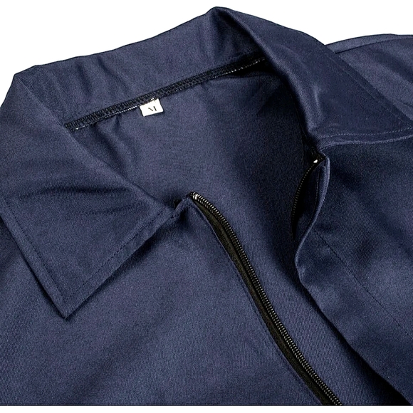 NEW! Prison Jail Jumpsuit Inmate Uniform Mechanic Michael Myers Costume (L) Navy - Picture 7 of 10